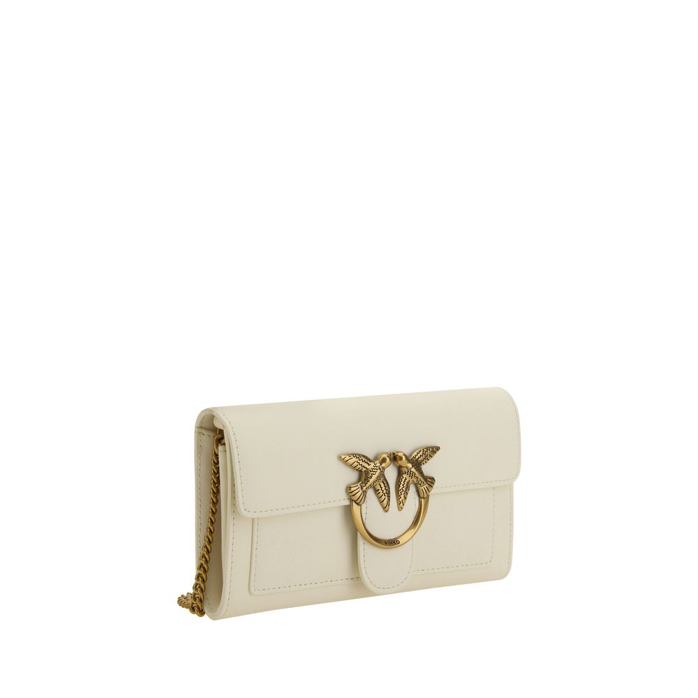 PINKO White Calf Leather Bos Taurus Shoulder Bag - Image 2