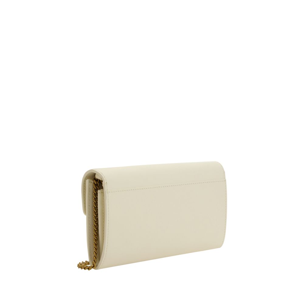 PINKO White Calf Leather Bos Taurus Shoulder Bag - Image 3