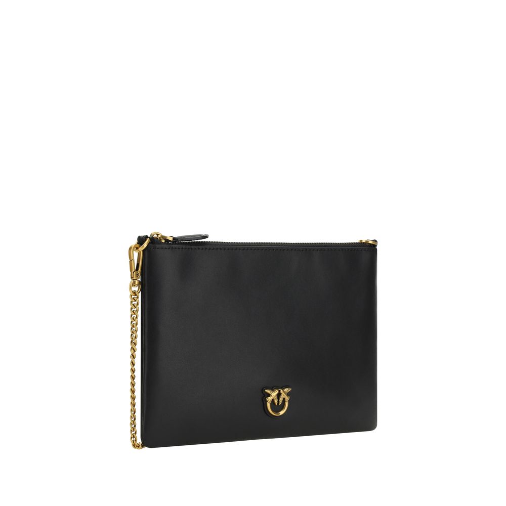 PINKO Black Calf Leather Bos Taurus Shoulder Bag - Image 2
