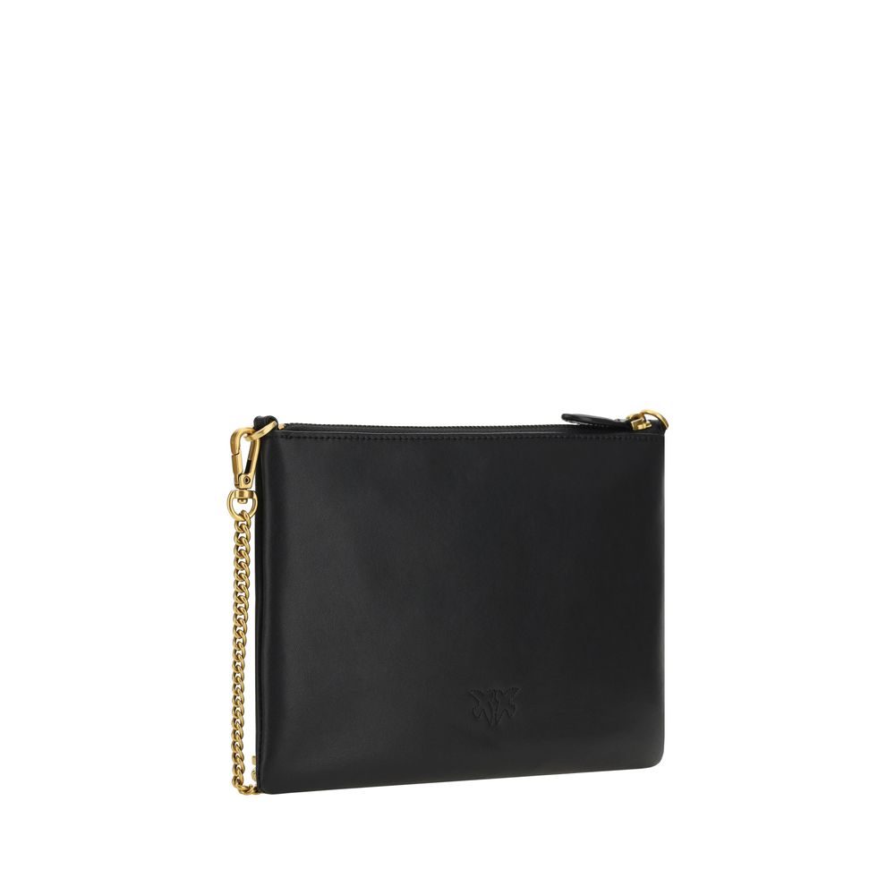 PINKO Black Calf Leather Bos Taurus Shoulder Bag - Image 3
