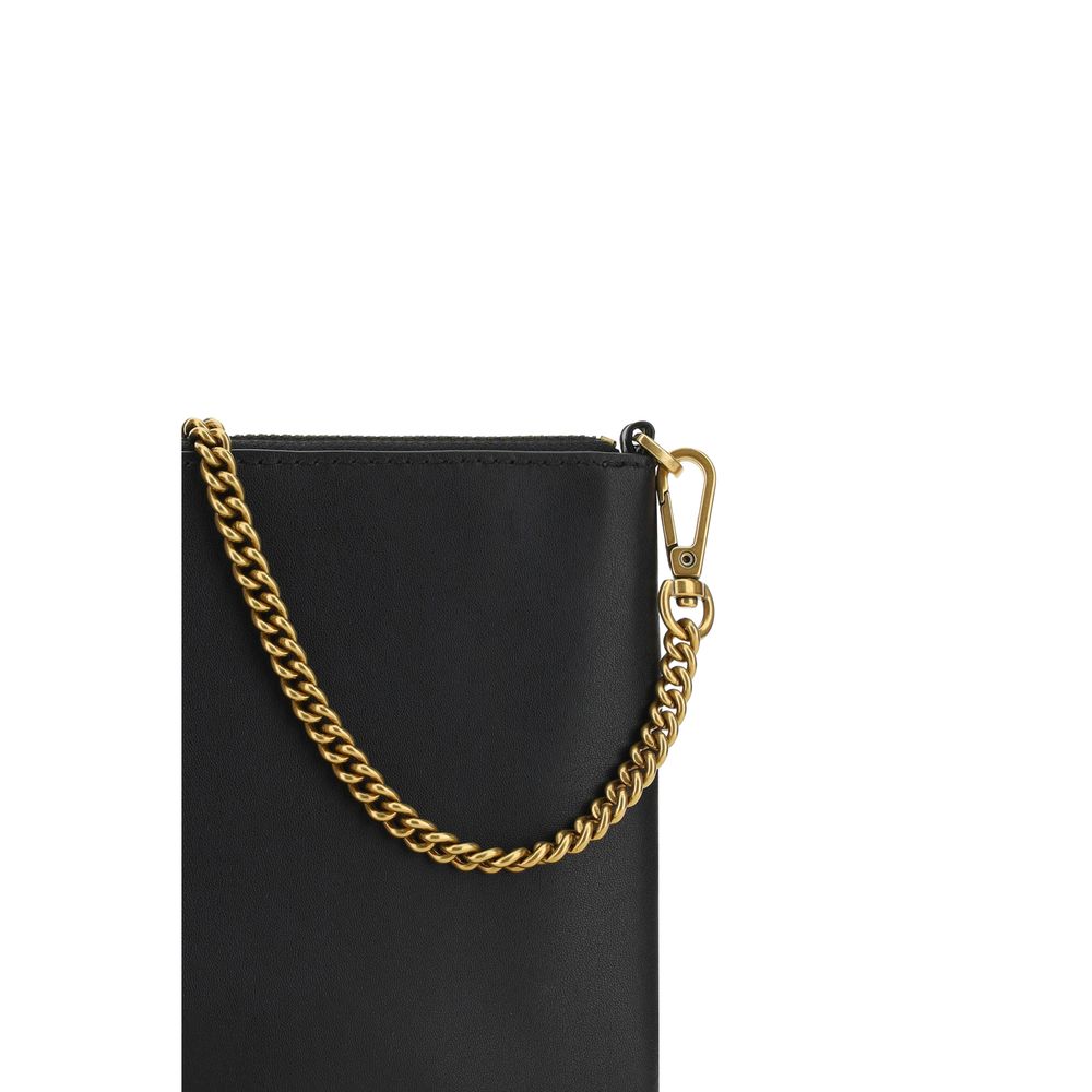 PINKO Black Calf Leather Bos Taurus Shoulder Bag - Image 4