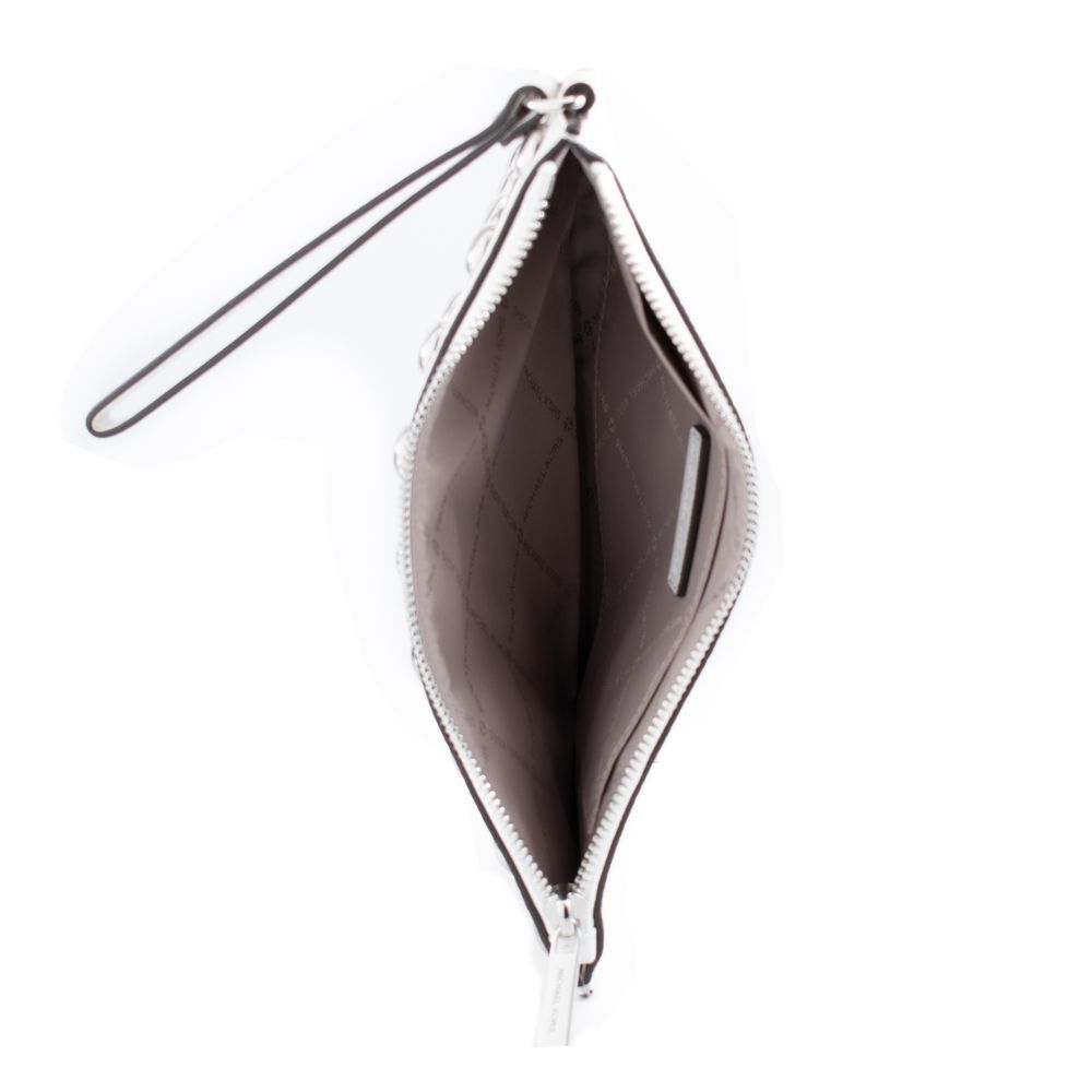 Michael Kors White Leather Clutch Bag - Image 3