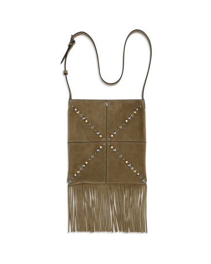 Valentino Garavani Beige Calf Leather Bos Taurus Shoulder Bag