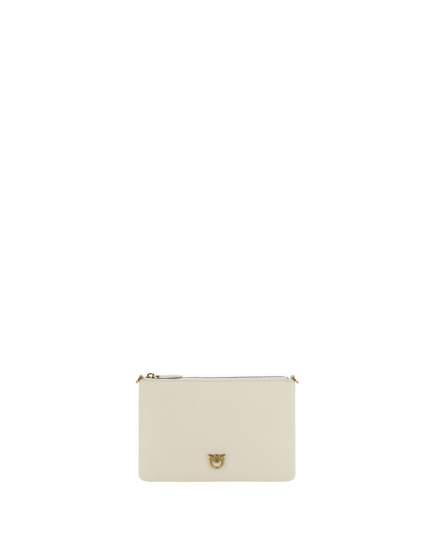 PINKO Beige Calf Leather Bos Taurus Shoulder Bag