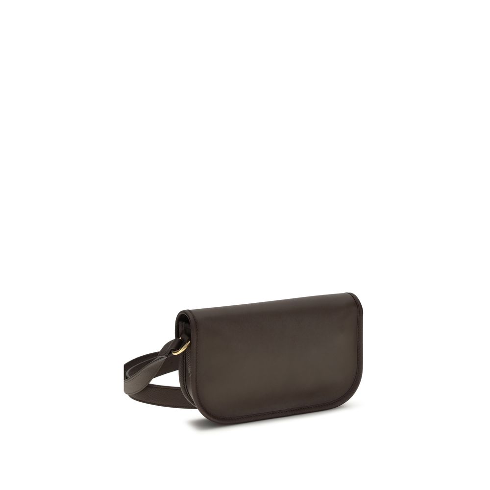 Valentino Garavani Brown Calf Leather Bos Taurus Shoulder Bag - Image 3