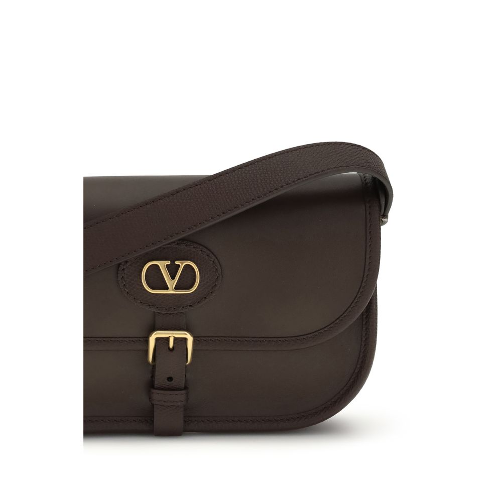 Valentino Garavani Brown Calf Leather Bos Taurus Shoulder Bag - Image 4
