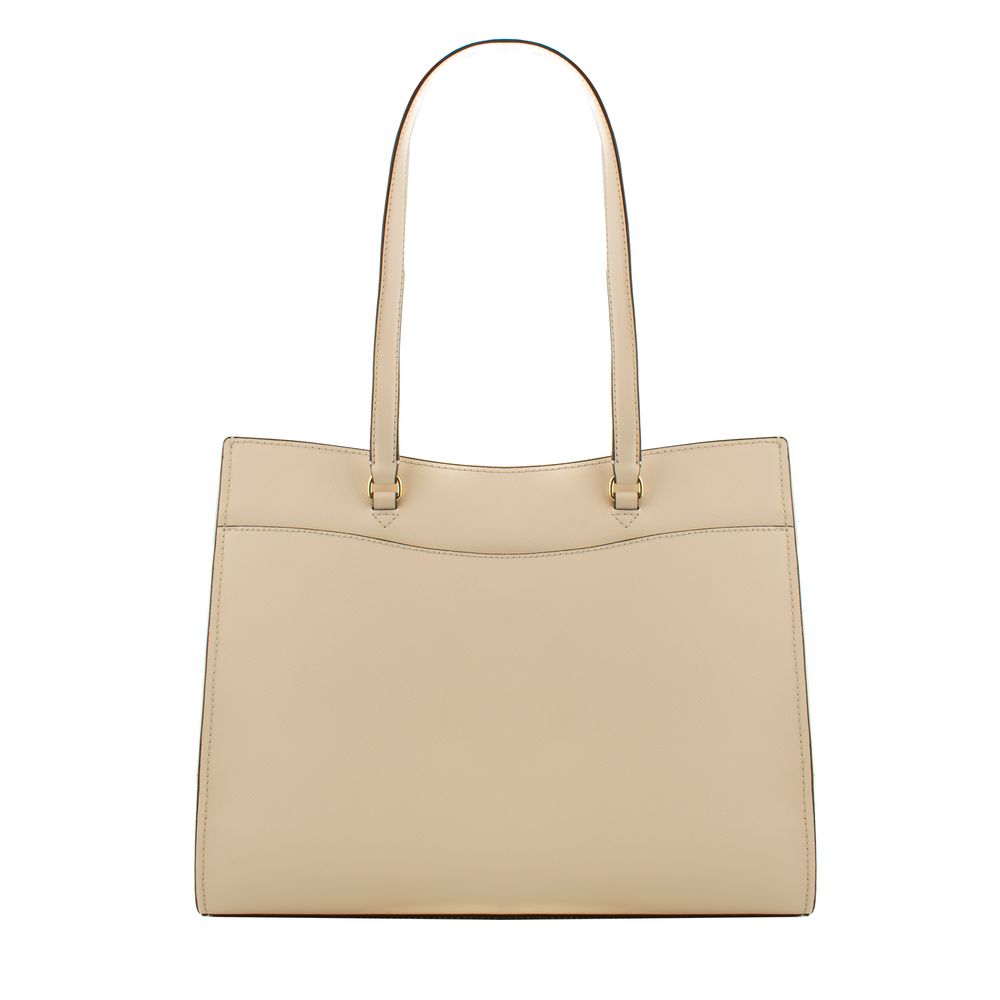 Michael Kors Beige Leather Tote Bag - Image 2
