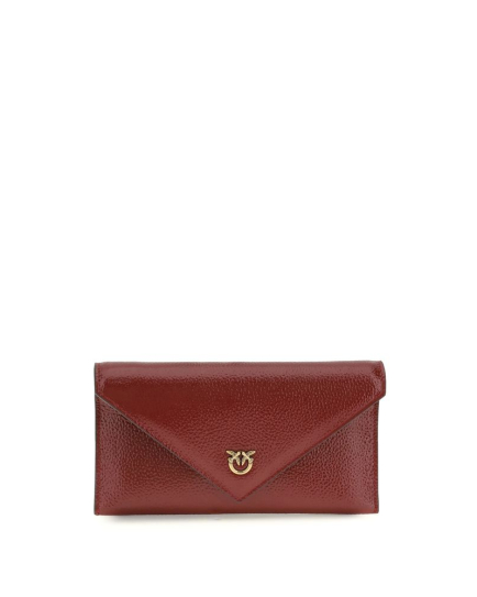 PINKO Bordeaux Calf Leather Bos Taurus Handbag