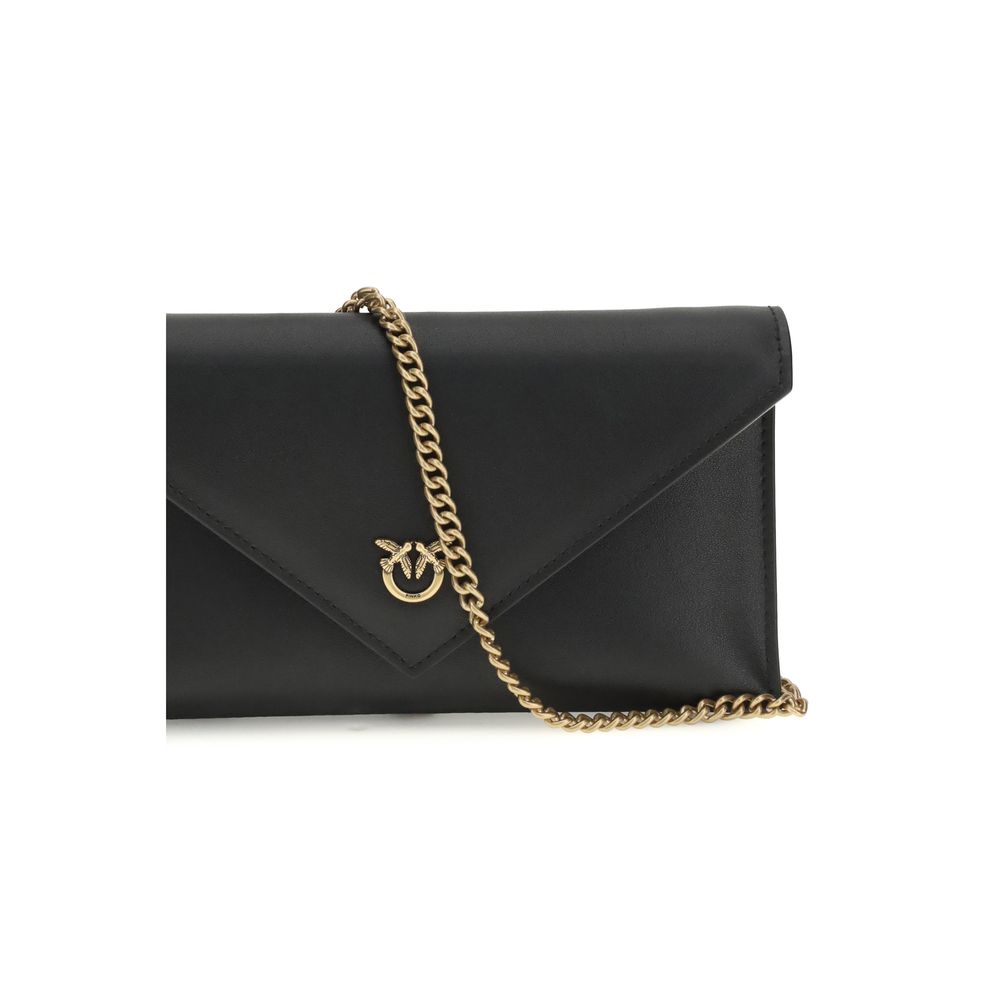 PINKO Black Calf Leather Bos Taurus Handbag - Image 4