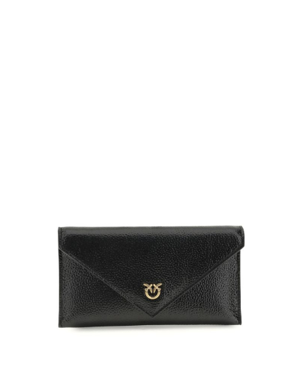 PINKO Black Calf Leather Bos Taurus Handbag
