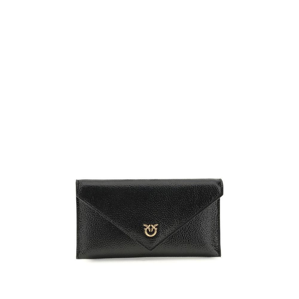 PINKO Black Calf Leather Bos Taurus Handbag