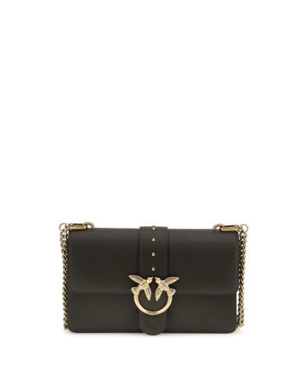 PINKO Bicolor Calf Leather Bos Taurus Shoulder Bag