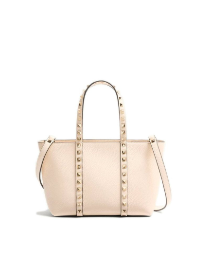 Valentino Garavani Beige Calfskin Tote Bag