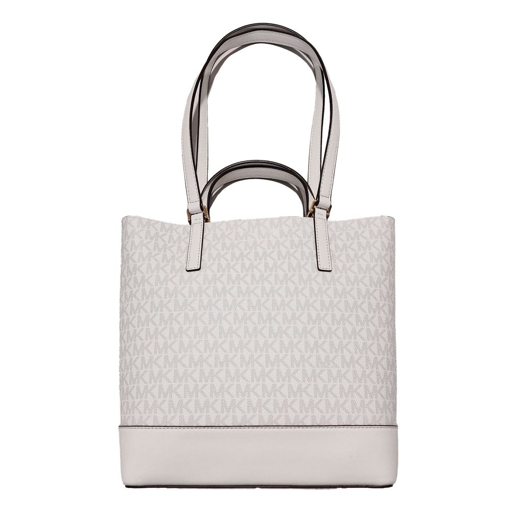 Michael Kors White Leather Tote Bag - Image 2