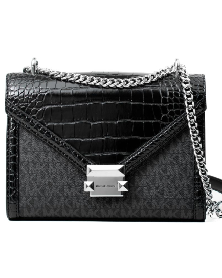 Michael Kors Black Canvas Crossbody Bag