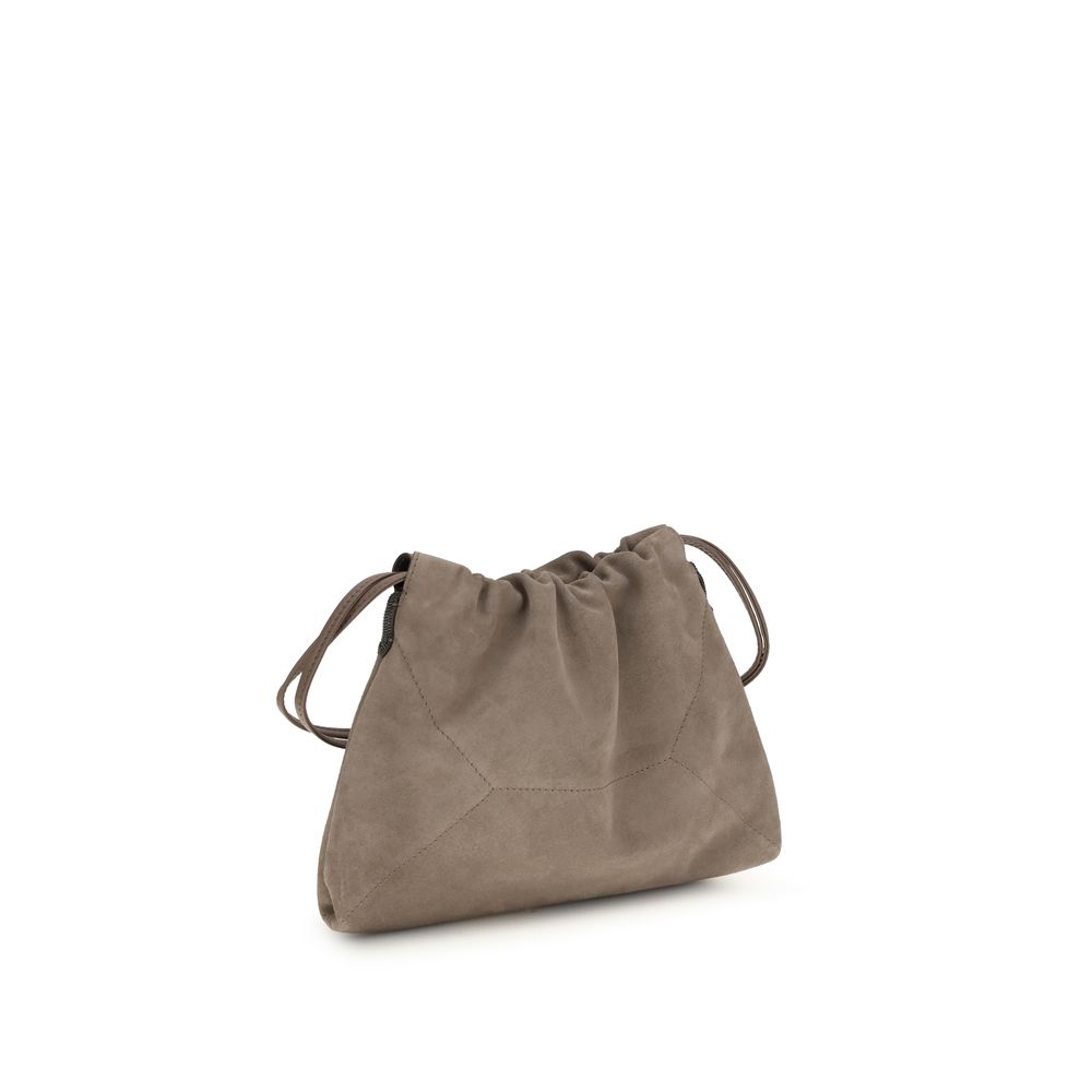 Brunello Cucinelli Beige Calf Leather Bos Taurus Clutch Bag - Image 3