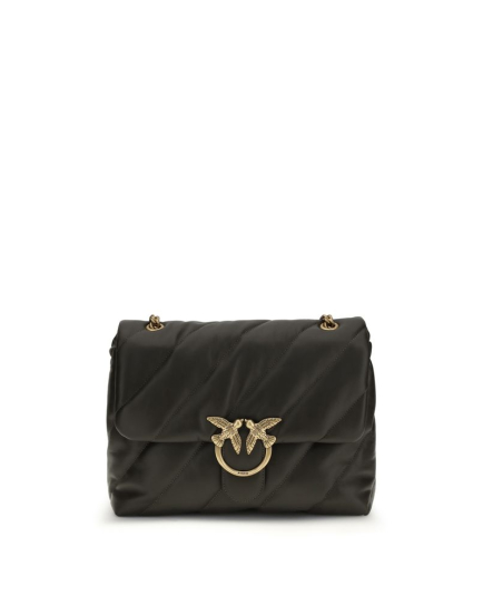 PINKO Bicolor Calf Leather Bos Taurus Shoulder Bag