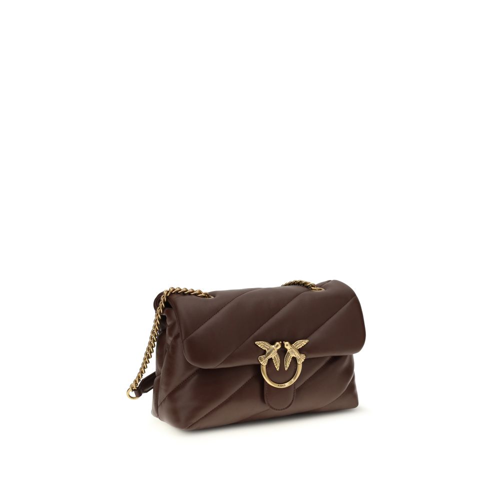 PINKO Brown Calf Leather Bos Taurus Shoulder Bag - Image 2