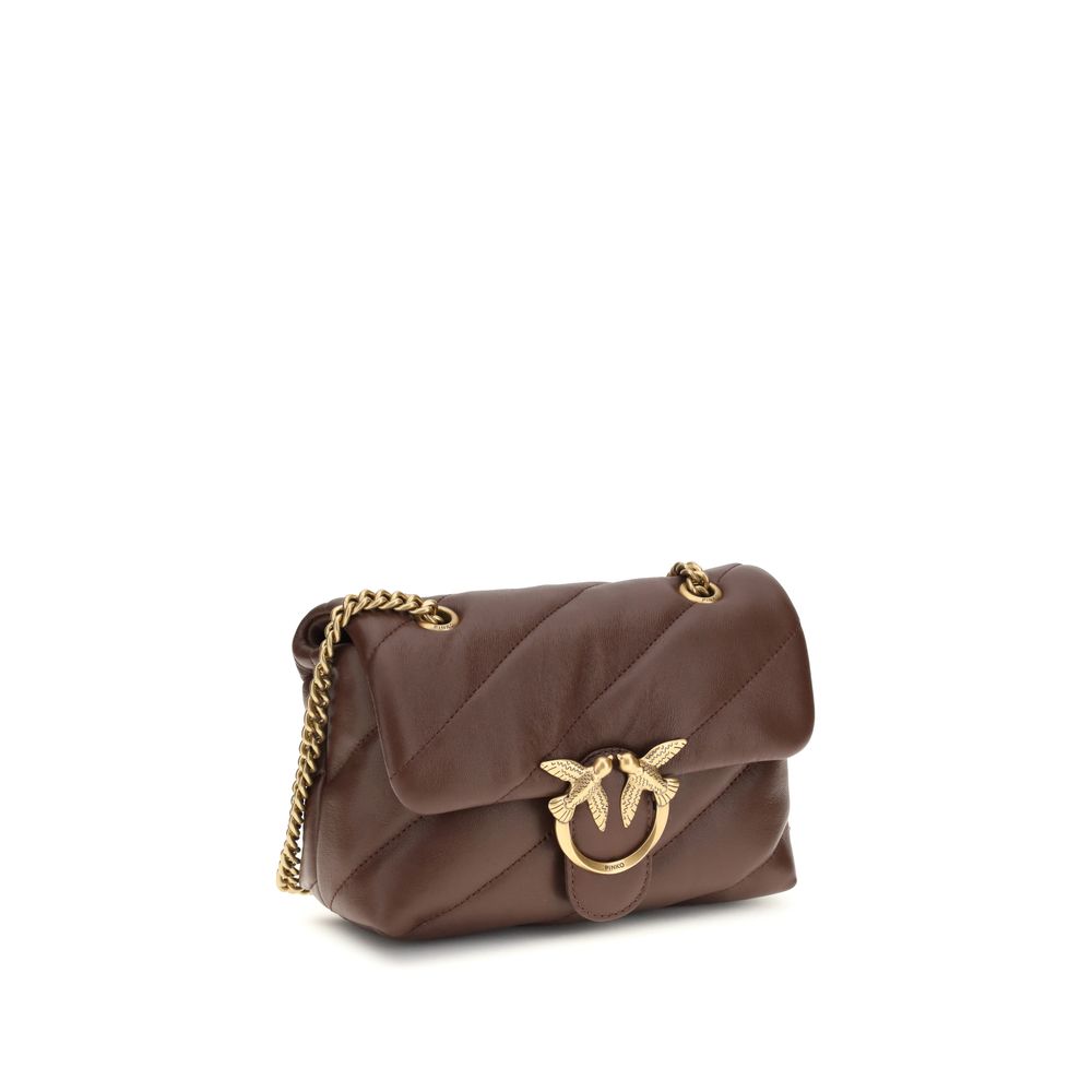 PINKO Brown Calf Leather Bos Taurus Shoulder Bag - Image 2