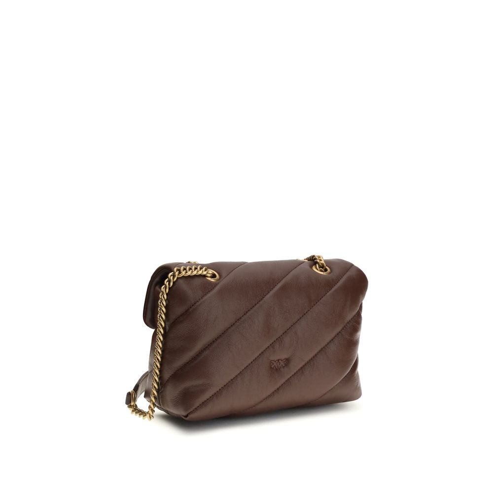 PINKO Brown Calf Leather Bos Taurus Shoulder Bag - Image 3