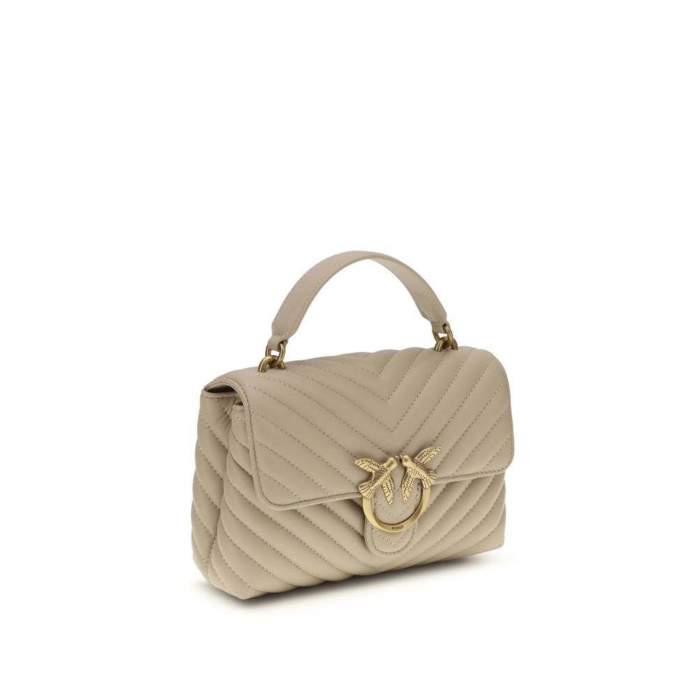 PINKO Beige Calf Leather Bos Taurus Handbag - Image 2