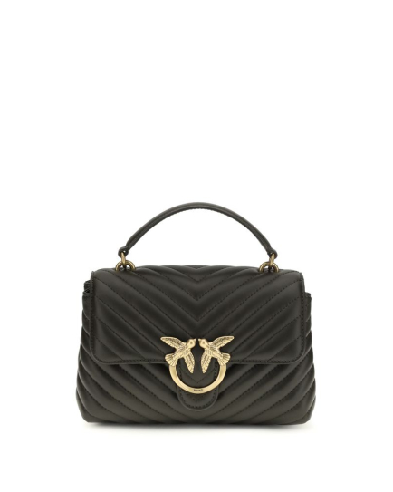PINKO Bicolor Calf Leather Bos Taurus Handbag