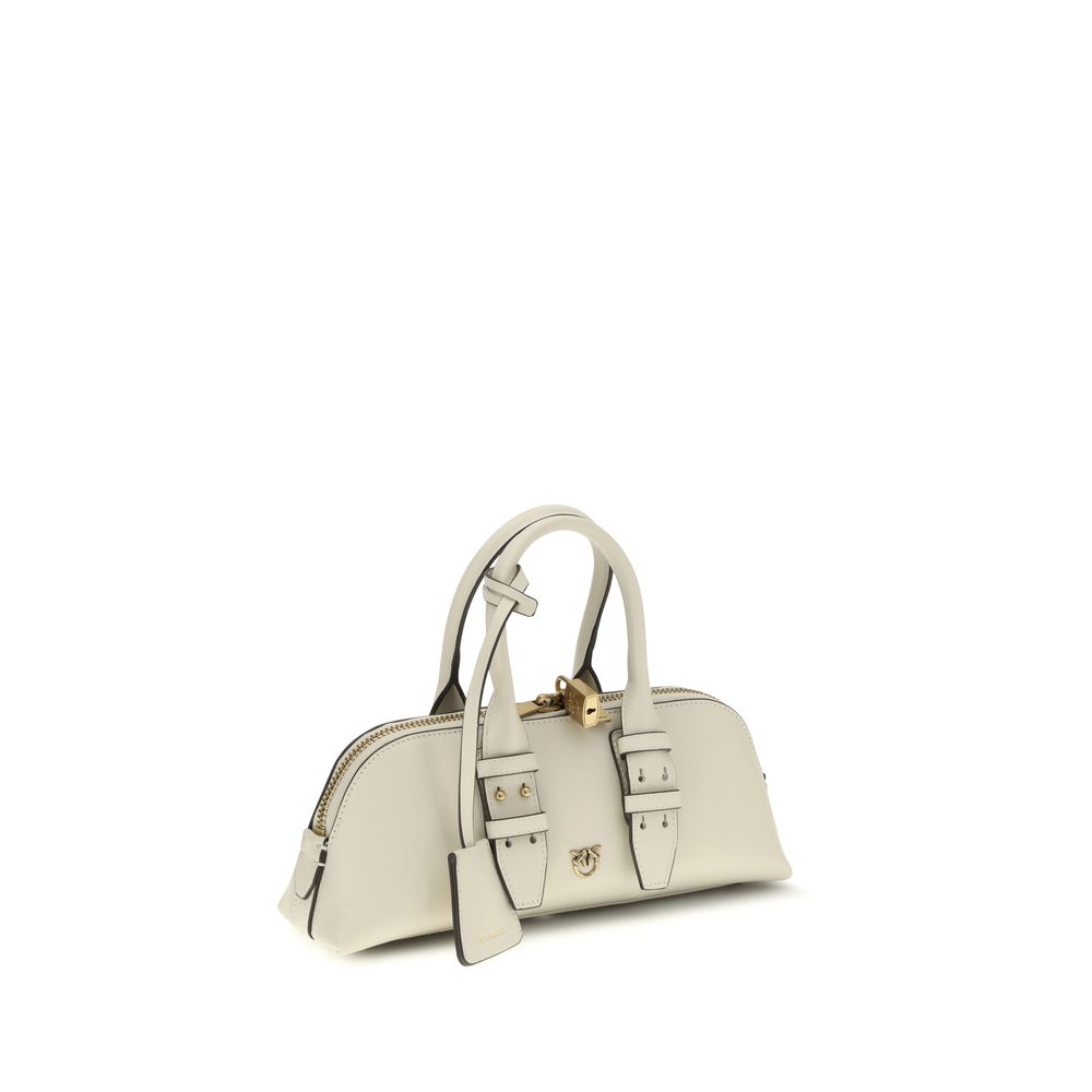 PINKO Beige Calf Leather Bos Taurus Handbag - Image 2