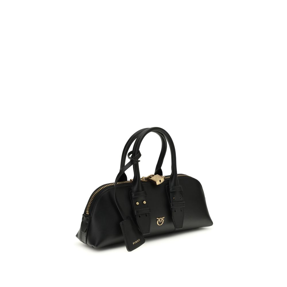 PINKO Black Calf Leather Bos Taurus Handbag - Image 2