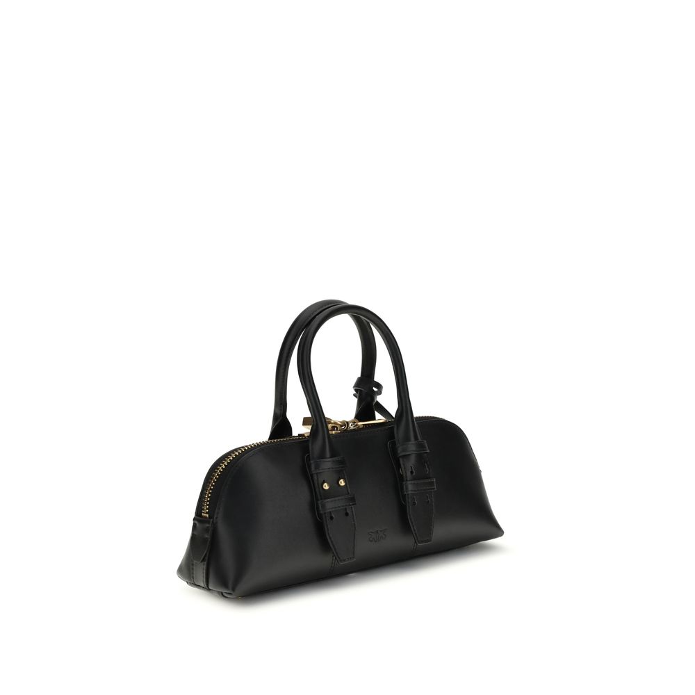 PINKO Black Calf Leather Bos Taurus Handbag - Image 3