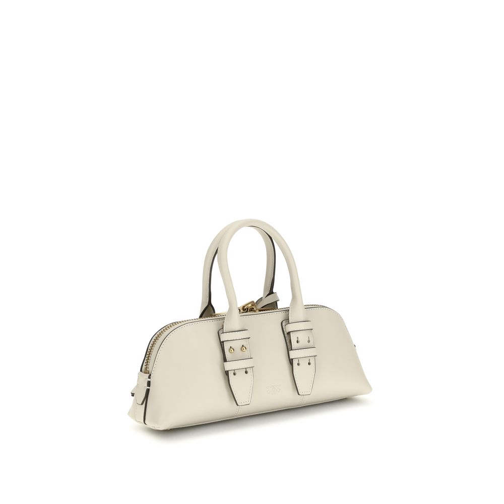 PINKO Beige Calf Leather Bos Taurus Handbag - Image 3