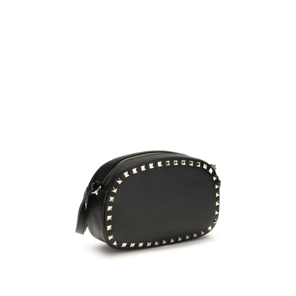 Valentino Garavani Black Calf Leather Bos Taurus Shoulder Bag - Image 2