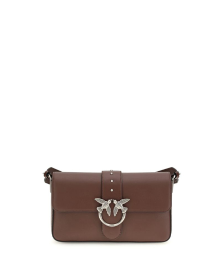 PINKO Brown Leather Shoulder Bag