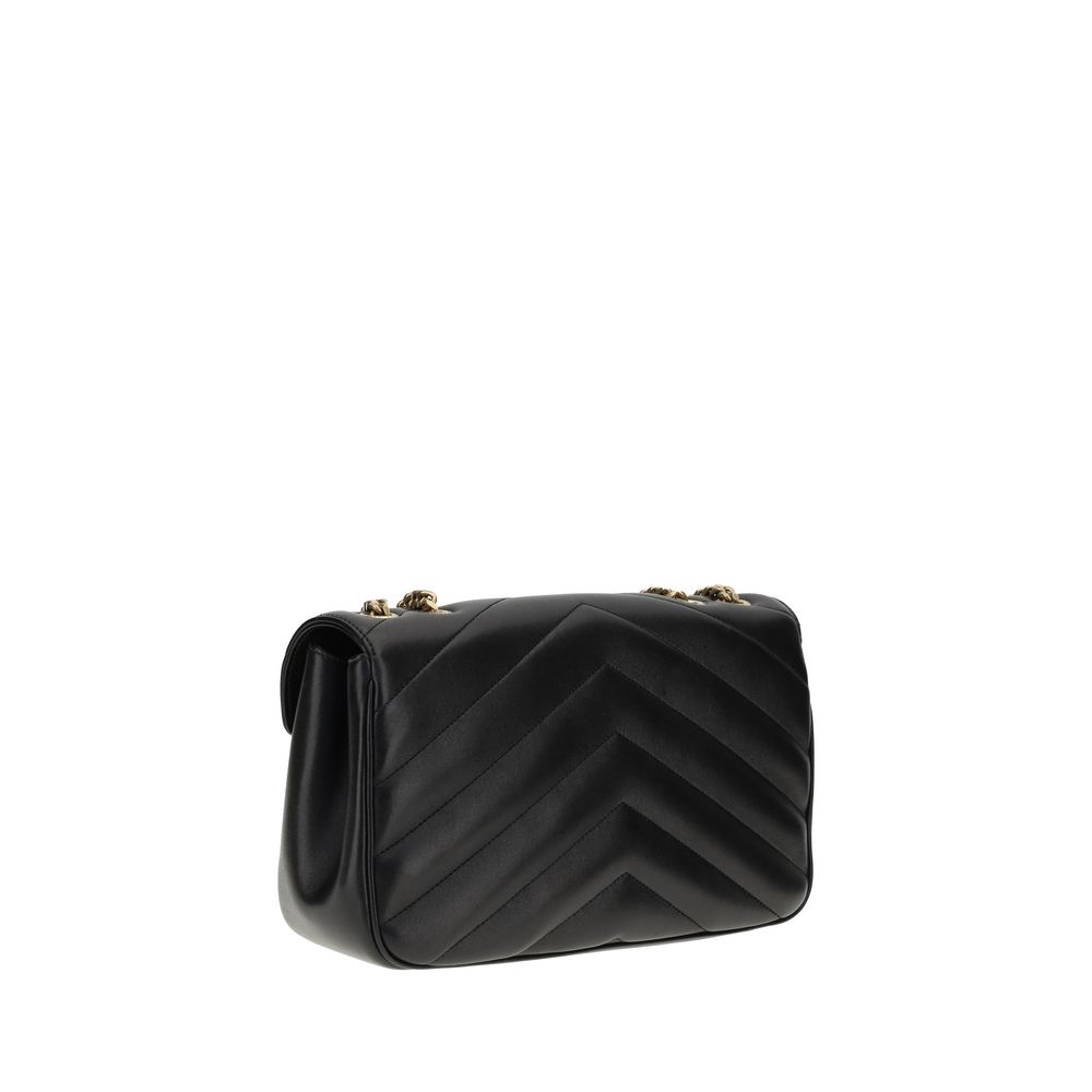 Saint Laurent Black Calf Leather Bos Taurus Shoulder Bag - Image 3