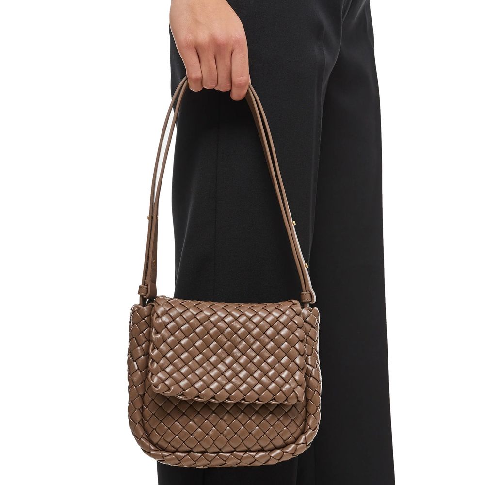 Bottega Veneta Brown Lamb Leather Shoulder Bag - Image 4