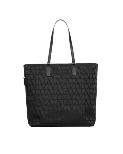 Valentino Garavani Black Cotton Tote Bag
