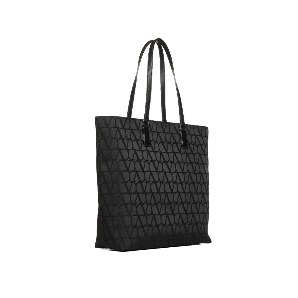 Valentino Garavani Black Cotton Tote Bag - Image 3