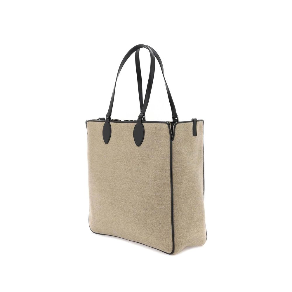 Valentino Garavani Beige Wool Tote Bag - Image 2
