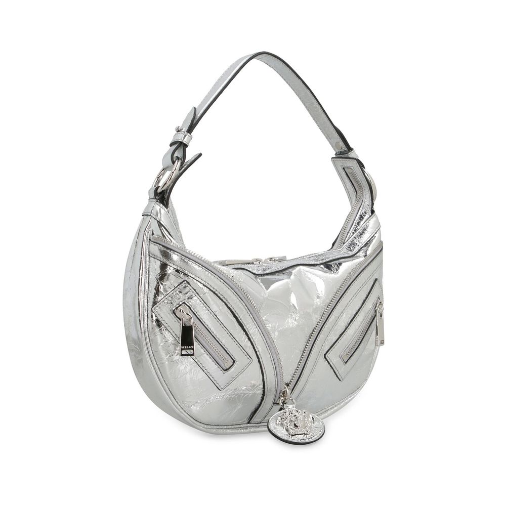 Versace Silver Lamb Leather Shoulder Bag - Image 2