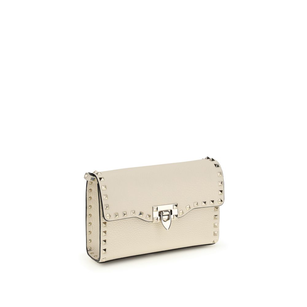 Valentino Garavani Beige Calf Leather Bos Taurus Shoulder Bag - Image 2