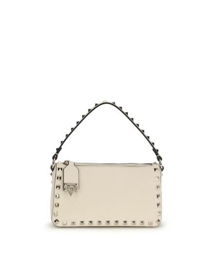 Valentino Garavani Beige Calf Leather Bos Taurus Shoulder Bag