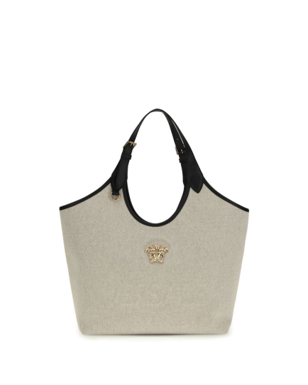 Versace Beige Cotton Shoulder Bag