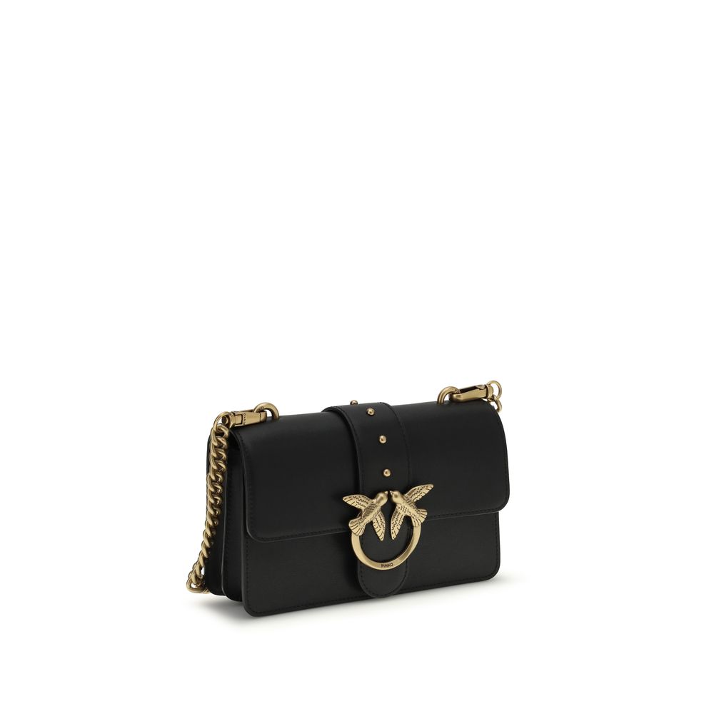 PINKO Black Calf Leather Bos Taurus Shoulder Bag - Image 2