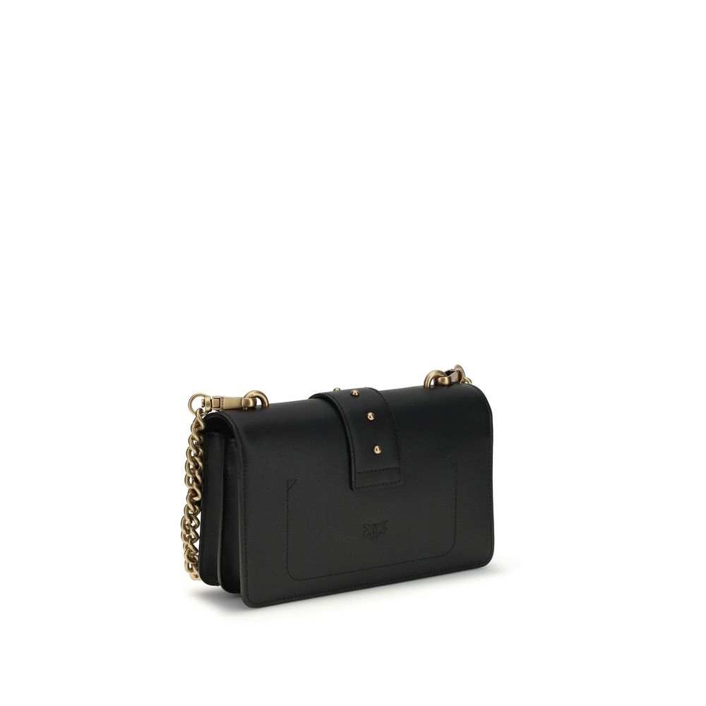 PINKO Black Calf Leather Bos Taurus Shoulder Bag - Image 3