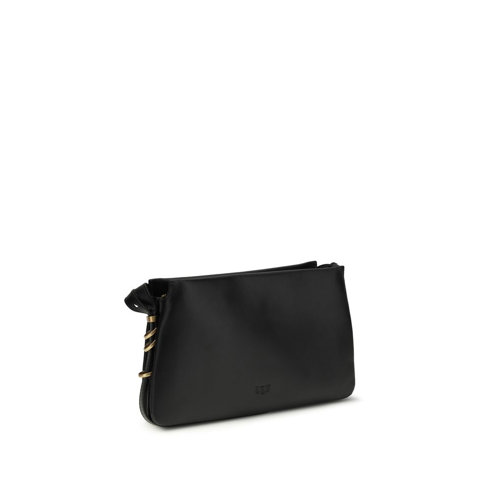 PINKO Black Calf Leather Bos Taurus Shoulder Bag - Image 3
