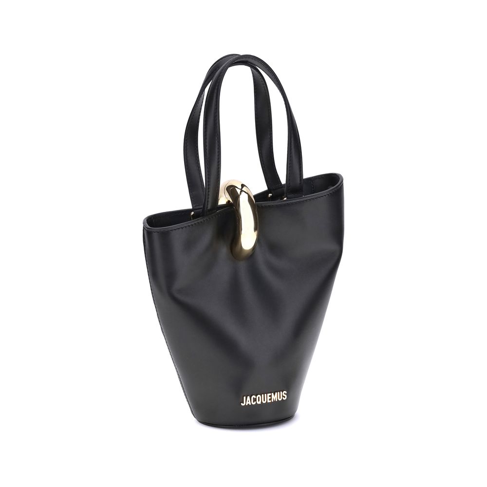 Jacquemus Black Calf Leather Bos Taurus Shoulder Bag - Image 2
