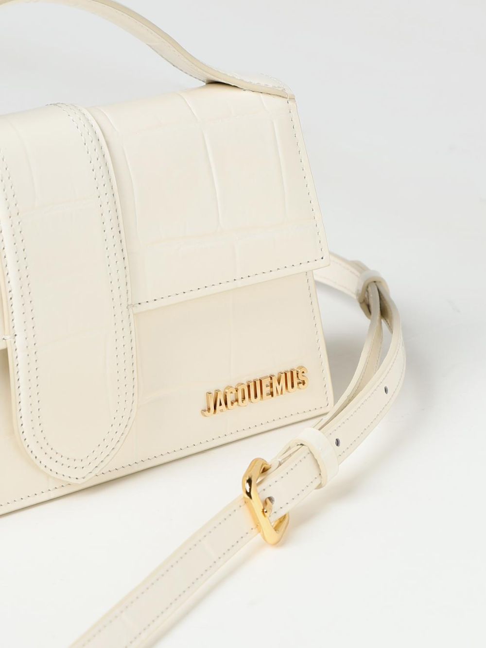 Jacquemus Ivory Cocco Le Grand Bambino Handbag - Image 3