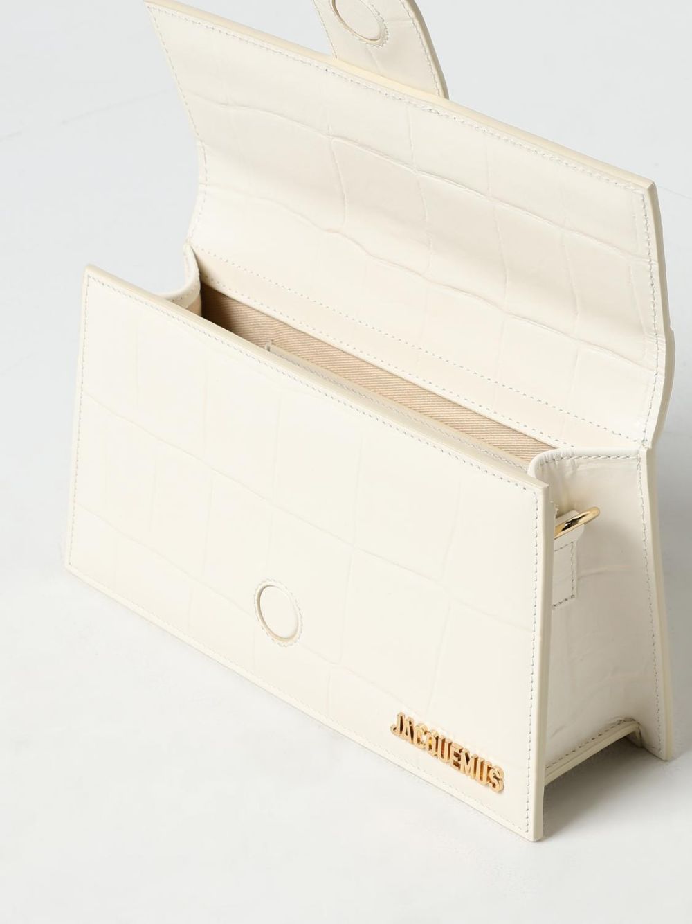 Jacquemus Ivory Cocco Le Grand Bambino Handbag - Image 4