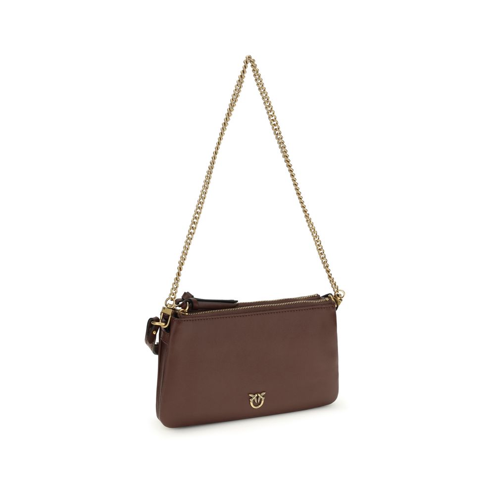 PINKO Brown Calf Leather Bos Taurus Shoulder Bag - Image 2