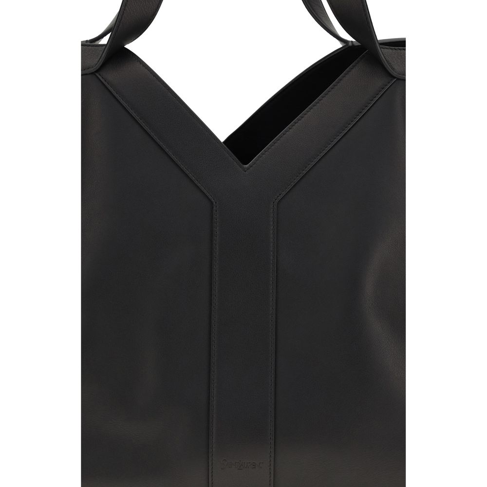 Saint Laurent Black Calf Leather Bos Taurus Shoulder Bag - Image 4