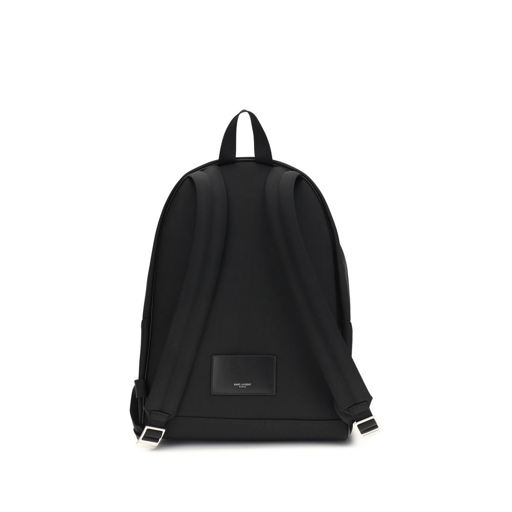 Saint Laurent Black Fabric Backpack - Image 2
